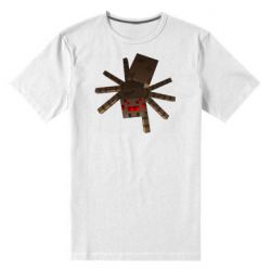 Мужская футболка премиум Spider from Minecraft - PrintSalon