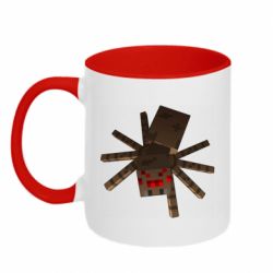 Чашка двухцветная 320ml Spider from Minecraft - PrintSalon