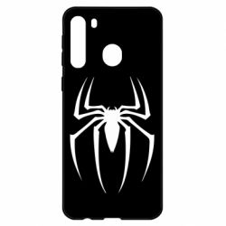 Чехол для Samsung A21 Spider Man Logo-PrintSalon Чехол для Samsung A21 Spider Man Logo
