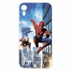 Чохол для iPhone XR Spiderman and Ironman - PrintSalon