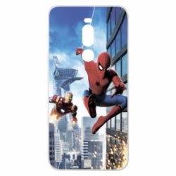 Чохол для Meizu Note 8 Spiderman and Ironman - PrintSalon