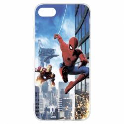 Чохол для iPhone 8 Spiderman and Ironman - PrintSalon