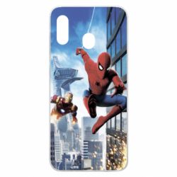 Чохол для Samsung A30 Spiderman and Ironman - PrintSalon