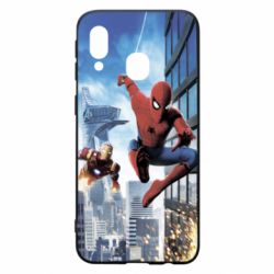 Чохол для Samsung A40 Spiderman and Ironman - PrintSalon
