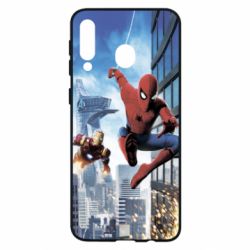 Чохол для Samsung M30 Spiderman and Ironman - PrintSalon