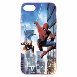Чохол для iPhone SE 2020 Spiderman and Ironman - PrintSalon
