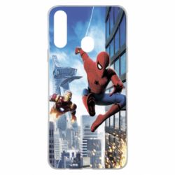 Чохол для Samsung A20s Spiderman and Ironman - PrintSalon