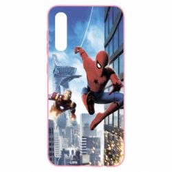 Чохол для Samsung A50 Spiderman and Ironman - PrintSalon