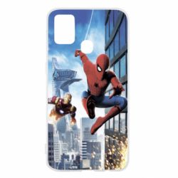 Чохол для Samsung M31 Spiderman and Ironman - PrintSalon