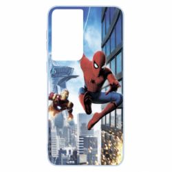 Чохол для Samsung S21 Spiderman and Ironman