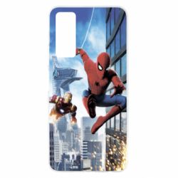 Чохол для Huawei P Smart 2021 Spiderman and Ironman - PrintSalon