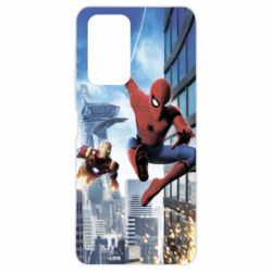 Чохол для Xiaomi Redmi Note 10 Pro Spiderman and Ironman - PrintSalon