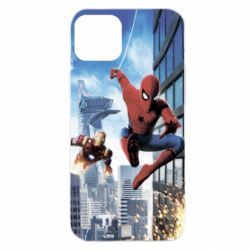 Чохол для iPhone 14 Plus Spiderman and Ironman - PrintSalon