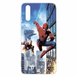 Чохол для Huawei P20 Spiderman and Ironman - PrintSalon