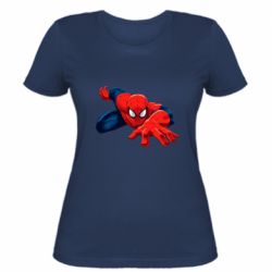 Женская футболка Spiderman and jump - PrintSalon