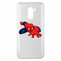 Чехол для Xiaomi Pocophone F1 Spiderman and jump - PrintSalon