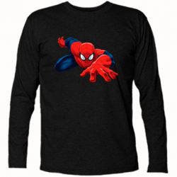Футболка с длинным рукавом Spiderman and jump - PrintSalon