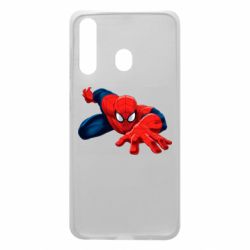 Чехол для Samsung A60 Spiderman and jump - PrintSalon