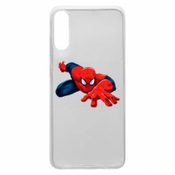 Чехол для Samsung A70 Spiderman and jump - PrintSalon