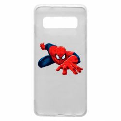 Чехол для Samsung S10 Spiderman and jump - PrintSalon