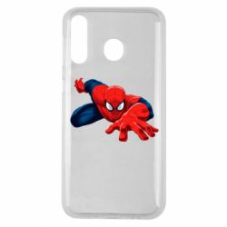 Чехол для Samsung M30 Spiderman and jump - PrintSalon