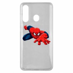 Чехол для Samsung M40 Spiderman and jump - PrintSalon