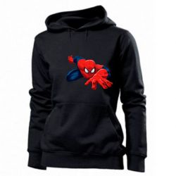 Женское худи Spiderman and jump - PrintSalon