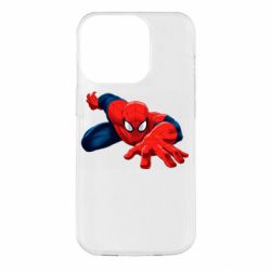 Чехол для iPhone 14 Pro Spiderman and jump - PrintSalon