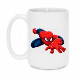 Чашка 420ml Spiderman and jump - PrintSalon
