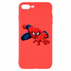 Чехол для iPhone 7 Plus Spiderman and jump - PrintSalon