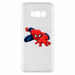 Чехол для Samsung S8 Spiderman and jump - PrintSalon