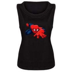 Женская майка Spiderman and jump - PrintSalon