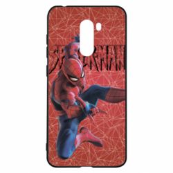Чохол для Xiaomi Pocophone F1 Spiderman and logo - PrintSalon