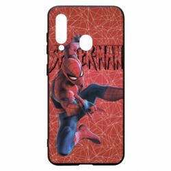 Чохол для Samsung A60 Spiderman and logo - PrintSalon