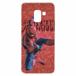 Чохол для Samsung A8 2018 Spiderman and logo - PrintSalon