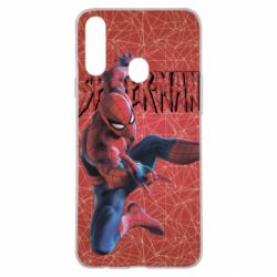 Чохол для Samsung A20s Spiderman and logo - PrintSalon