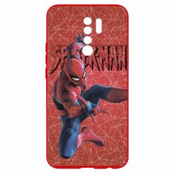 Чохол для Xiaomi Redmi 9 Spiderman and logo - PrintSalon