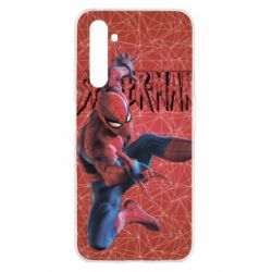 Чохол для Realme 6 Spiderman and logo - PrintSalon