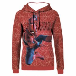 Жіноче 3D худі Spiderman and logo-PrintSalon Жіноче 3D худі Spiderman and logo