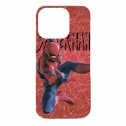 Чохол для iPhone 14 Pro Spiderman and logo - PrintSalon
