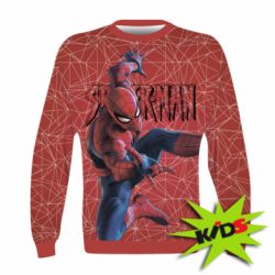 Дитячий 3D світшот Spiderman and logo - PrintSalon