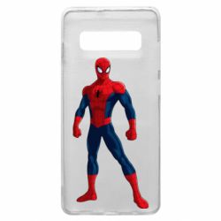 Чехол для Samsung S10+ Spiderman in costume - PrintSalon