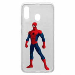 Чехол для Samsung A20 Spiderman in costume - PrintSalon