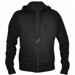 Мужское худи на молнии Spiderman in costume - PrintSalon