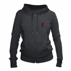 Женское худи на молнии Spiderman in costume - PrintSalon