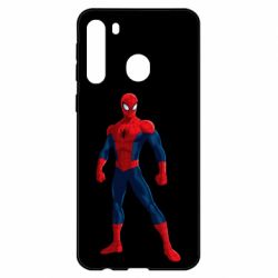Чехол для Samsung A21 Spiderman in costume - PrintSalon