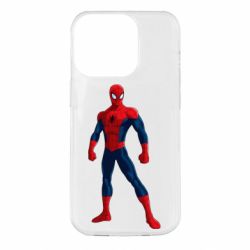 Чехол для iPhone 14 Pro Spiderman in costume - PrintSalon