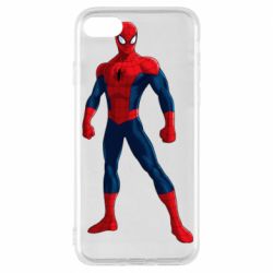 Чехол для iPhone 8 Spiderman in costume - PrintSalon