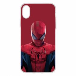 Чехол для iPhone X/Xs Spiderman low poly - PrintSalon