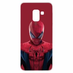 Чехол для Samsung A8 2018 Spiderman low poly - PrintSalon